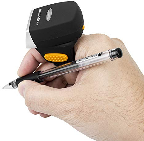 NetumScan - Lettore di Codici a Barre Bluetooth ad Anello Indossabile Mini 1D CCD a Barre Scanner per Computer di Pagamento Mobile, Supporto per POS/Android/iOS/Mac/Windows/Linux/Ipad System NSR3