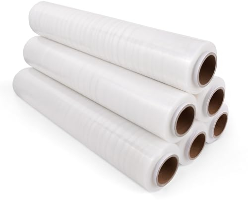 Inoverse Film Étirable Transparent à la Main – 1 Rouleau 40 cm/700 g pour Meubles et Déménagement, Film d’Emballage sur Rouleau