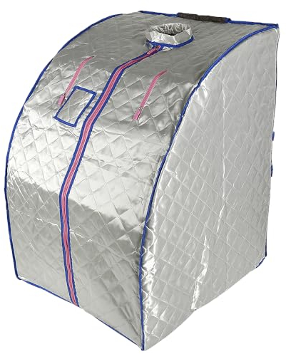 Sauna infrarouge portable - Sauna portable - Sauna à domicile - Sauna infrarouge portable - Pour 1 personneSauna Box d'intérieur Chauffage portable 1000 W - Favorise la circulation sanguine (argent)