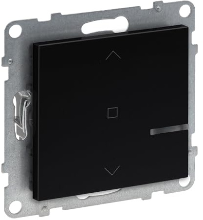 LEGRAND, Seano with Netatmo Roller Shutter Switch, Control of 230 V Roller Shutters, Mounting in Cavity Wall Socket, Screws or Expansion Claws, Includes Rocker Smart Home, Colour: Black, 765838