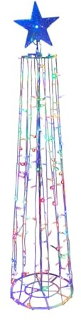 Árbol cónico de Navidad luminoso, árbol cónico iluminado | Árbol cónico LED resistente para Navidad - Árboles cónicos iluminados, decoración navideña, árbol de navidad inteligente para porche, jardín