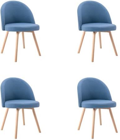BMDOZRL Esszimmerstühle Moderner Holz-Esszimmerstuhl, Heimstuhl mit gebogener Rückenlehne, Frisierstuhl, Freizeitstuhl, Kaffeestuhl, Bürostuhl(C,4pcs)
