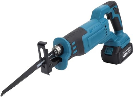 TOOLSGO Sierra de sable sin cable de alta potencia y velocidad variable Sierra de sable manual sin escobillas con batería de 4000mAh para cortar madera metal plástico