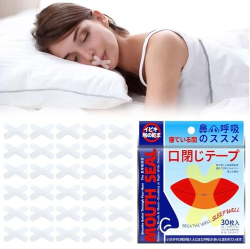 MUNZE Pack of 30 Sleeping Mouth Plasters, Mouth Plasters Against Snoring, Improves Sleep and Breathing, Helps Against Snoring Plasters for Men and Women