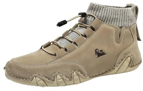 AONEGOLD Scarpe Barefoot Uomo Donna Inverno Stivaletti Ergonomici Antiscivolo Impermeabili Scarpe da Passeggio Calde con Fodera in Pelo Leggere Casual Sneaker all'Aperto (kaki,40 EU)