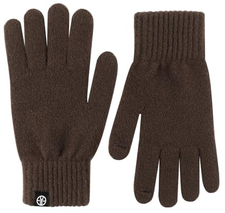WANYI Guantes Mujer Hombre Cálidos Invierno Guantes Tactiles Suave Gloves de Punto para Hombres y Mujeres Correr Ciclismo Esquiar Conducir(Marrón)