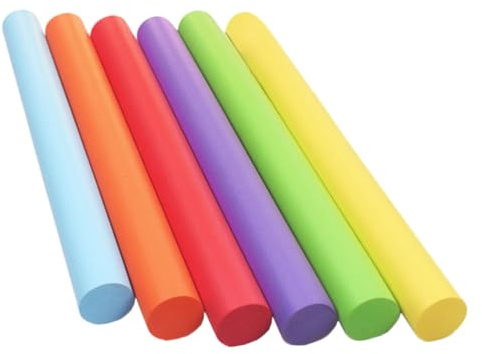 Alipis 6piezas Palos para Exteriores Bastones De Creativos De Material Nbr Superficie Lisa para Niño Niña Entrenamiento Atletismo y Actividades Al Aire