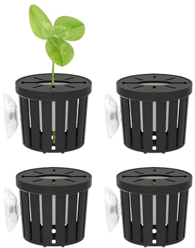 Plant Holder for Aquarium | 4-4 Piece Under Water with Sponge,Aquarium Planting Basket | for Bedroom Study Room Restaurant Apartment Christmas Housewarming Birthday