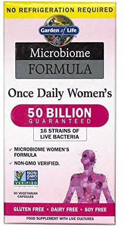Garden of Life - Dr. Formulated Probiotics for Women & Prebiotics, 50 Billion CFU for Women’s Daily Digestive Vaginal & Immune Health,16 Probiotic Strains Shelf Stable No Gluten Dairy Soy, 30 Capsules