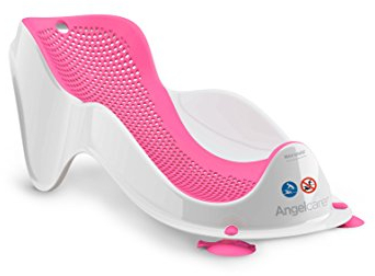 Angelcare - Asiento de baño, color verde rosa