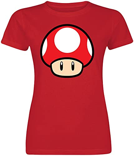 Super Mario Pilz Frauen T-Shirt rot XXL