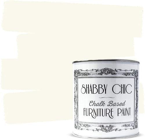 Shabby Chic Chalk Based Furniture Paint, Antique White - 2.5 L | Distressed Matt Finish for Furniture, Home Decor or DIY Projects | Interior & Exterior | Non-Sand, Suitable for Wood, Plastic & Metal