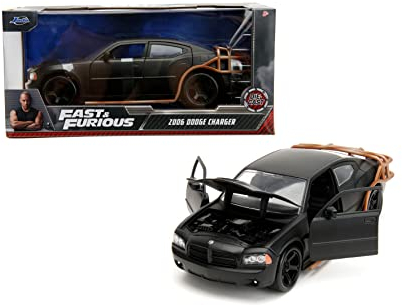Jada Toys F&F Dodge Charger Heist Car, Fast and Furios, 1:24, Muscle Car, bekannt aus der Filmreihe
