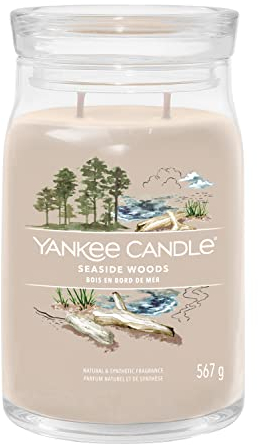 Yankee Candle Signature Duftkerze | große Kerze mit langer Brenndauer „Seaside Woods“ | Soja-Wachs-Mix | Perfekte Geschenke für Frauen