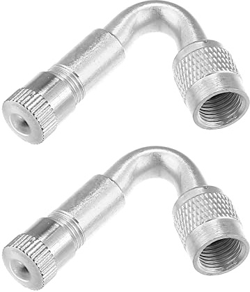 QUARKZMAN 2pz 45 Gradi Pneumatico Valvola Aria Pneumatico Valvola Stelo Estensori Argento Tono