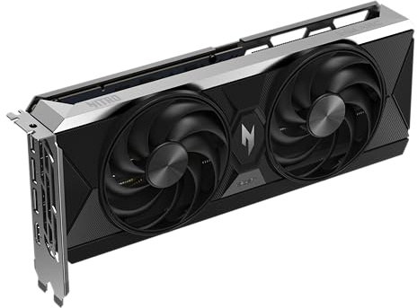 acer Nitro Intel Arc B570 - Intel Grafikkarte (10 GDDR6, 160 Bit, PCIe 4.0 x8, 1x HDMI 2.1 3X DP 2.1) 2X Nitro FrostBlade, 1x8 pin, Slot Space: 2