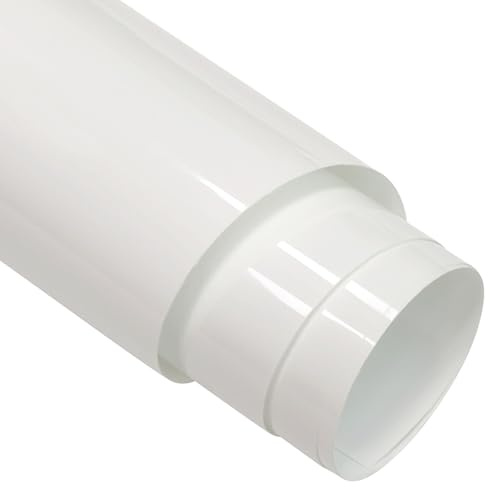 FORBELL Pellicola per plotter in tessuto, 30,5 cm x 6,1 m di vinile flessibile per trasferimento termico (Bianco, 6,1 m)