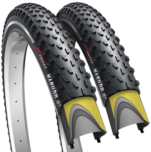 Fincci MTB Reifen 29 Zoll – Paar Reflektierenden Faltreifen 29 x 2.1 Zoll mit 1 mm Pannenschutz - Fahrrad Mantel 52-622 geeignet für E Bike, Mountainbike - Schlamm, Offroad & Cross-Country - 30 TPI
