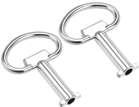 LKTFATD Electrical Cabinet Key 5.5mm Hole Zinc Alloy Water Meter Box Safety Key 2Pcs