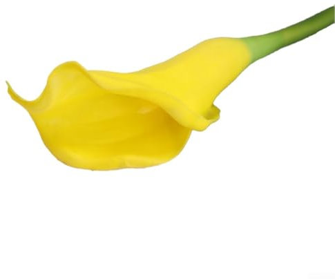 Preciosos lirios de cala sintéticos, ideales para ramos, coronas y acentos para el hogar (amarillo)