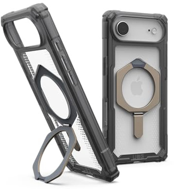 URBAN ARMOR GEAR Plasma XTE Case für Apple iPhone Air Kickstand Hülle (Wireless Charging/magnetisches Aufladen, Handyhülle aufstellbar, 6 Meter Fallschutz) ash/Titan