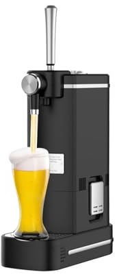 WRJAHCG Draft Pour Beer Dispenser, Tabletop Beer Foam Maker, Draft Beer System, Beer Dispenser for Canned And Bottled, Father's Day, for Home, Bar,[B] Black