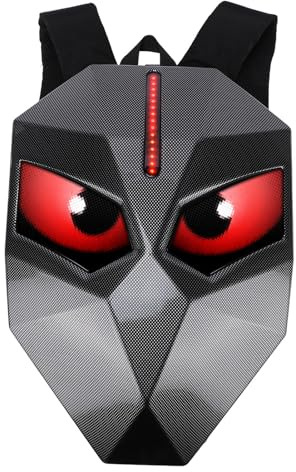 Marhynchus LED-motorcykelryggsäck 3D Hard Riding Backpack Your Art & Animation på en Programmerbar Skärm, Waterproof Hard Stor Kapacitet för Hjälm och Bärbar Dator