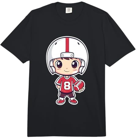 Cartone Animato del Ragazzo del Football Americano Comfort Colors Adult Heavyweight T-Shirt