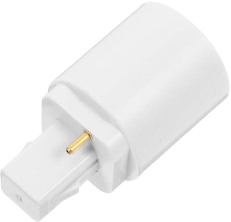 BETOOKY Adaptador de base de bombilla G24D a E27, enchufe de 2 pines, ignífugo, para lámparas G24D y bombillas de en oficina