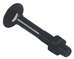 Diamwood - Boulon tête ronde collet carré 6 x 70 mm TRCC Zingué noir - Boite de 100 pcs - DIAMWOOD BTRCC0607006B
