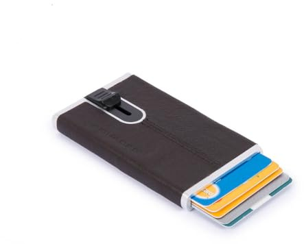 PIQUADRO – Porta carte di credito uomo RFID – Pelle di alta qualità – Colore Marrone elegante