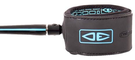 Ocean and Earth Premium One-XT Surfing Surf Leash/Strap - Black Blue - Wave Size: 8ft (2.4m) - Strap: 38mm Padded