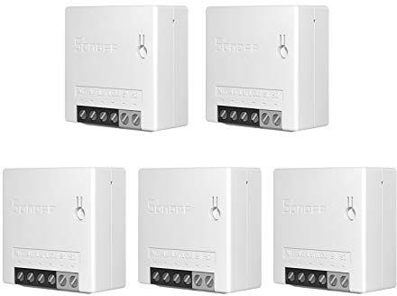 SONOFF Smart lichtschalter, MINI R2 5PCS 2-Wege wifi Intelligenter, Universelles DIY-Modul für Automatisierungslösungen in der intelligenten Haustechnik, 2.4G wifi, APP control, Alexa Supported