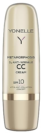 YONELLE CC Cream LSF10 - CC Creme Damen - Tinted Moisturizer 50ml - Anti Aging Gesichtspflege - Tönende Tagescreme - Gesichtscreme Damen - Getönte Tagescreme - 1 Light Neutral Farbton