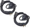UAYESOK Headset Funkgerät mit PTT Mikrofon, D Form Kopfhörer Walkie Talkie Ohrhörer Security 2 Pin für Midland G9 G7 PRO G8 G9 G5 G6 XT60 XT70 M24 M48 M99 GXT650 Alan39 Alan42 XTR (2 Stück)
