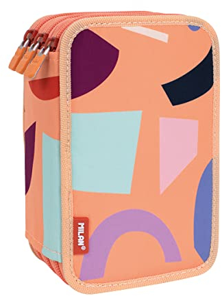MILAN® Federmäppchen mit 3 Etagen, Serie Fun Animals Orange