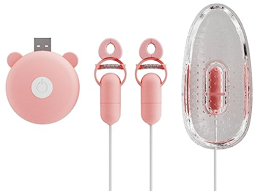 YcsLust Doppelmotor Nippel Vibrator mit 10 Vibrationsmodi für Sie Klitoris und G-Punkt Stimulation Brustwarzenklemmen Brustvibrator Stimulator Brustklemme Erotik SM Sexspielzeug für Frauen, Männer