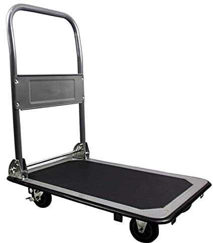 Chariot Pliant avec Roues, Chariot Poussoir, Chariots Utilitaires, Chariots de Service, camions à Plate-Forme, Chariot avec capacité de Poids de 330lb,
