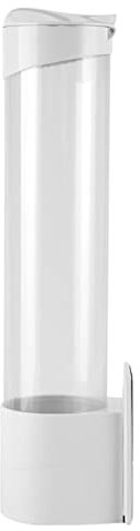 Soporte para 50 Tazas Dispensador de Vasos de Papel Máquina de Agua de Plástico Portavasos Montaje en Pared Dispensador de Portavasos de Papel para Baños para Vasos de 7,5 Cm con