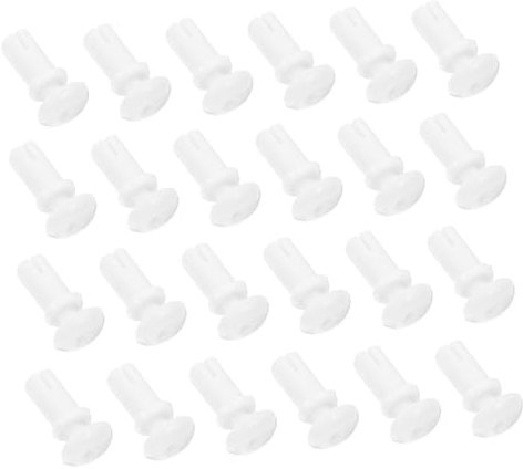OSOLADY 100pcs Plastic Expansion Buckle Car Microwave Locking Button Kit Drywall Anchors Self Drilling Microwave Rivet Replacement Auto Clip Replacement Microwave Button Fix White Nylon