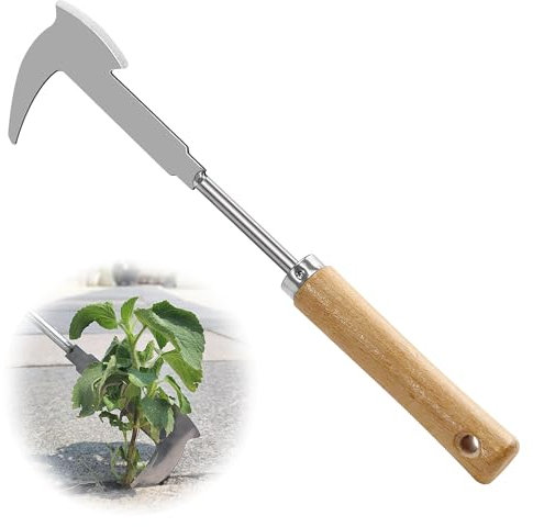 Crack Weeder Pavement Weed Remover Tool Stainless Steel Hand Weeding Tools for Garden Weed Moss Root Lawn Edger Tool Patio Paving Brick Clean Tools Weed Puller Tool for Narrow Gaps and Brick Joints