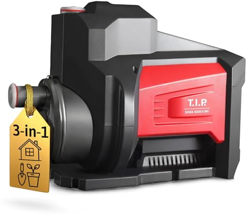Pompa a inverter T.I.P. DHWA 5000-5 INV - Pompa da giardino ad alte prestazioni ed efficienza energetica, impianto idrico domestico automatico tutto in uno, 5000 l/h, 4,8 bar, 550 W, silenziosa, 31113