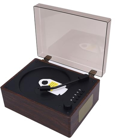 Cuifati CD-spelare Bärbar med Bluetooth 5.0, Uppladdningsbar Vintage CD-musikspelare med Fjärrkontroll Inbyggda Dubbla Stereohögtalare för Hembilstudieresor (Valnötfärg)