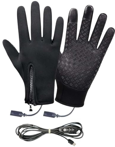 Guanti termici - Electric Hand Aush | Guanti ciclistici | Guanto ciclistico riscaldato USB | MACCHI TOUBLSCREEN ricaricabili per uomini invernali Donne motociclette motociclisti ciclini escursionistic