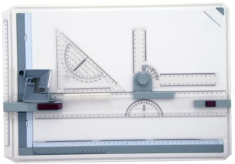 Tabla de redacción, ángulo ajustable A3 Tablero de dibujo con accesorios de movimiento paralelo Tabla de artesanía de arte para estudiantes artistas y arquitectos de ingenieros