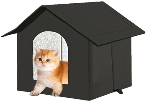 Generico per Gatti – Cuccia Impermeabile 33x35x30 cm, Accogliente Cuccia per Animali Domestici, Morbido Posto per Dormire | per Gatti per Cuccioli di Animali da Viaggio Invernali a casa all'aperto a