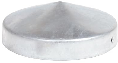 9x Tapa para poste redondo Ø 121 mm de acero galvanizado en caliente protección para postes de madera Ø 120 mm