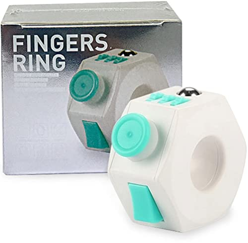 YOULIKE Fidget Toy Sensory Cube Toy, Cube Toy with Click Ball - Dekompression Ring Fidget Finger Spielzeug für ADD ADHS Stress Relief für Erwachsene und Jugendliche, Grün