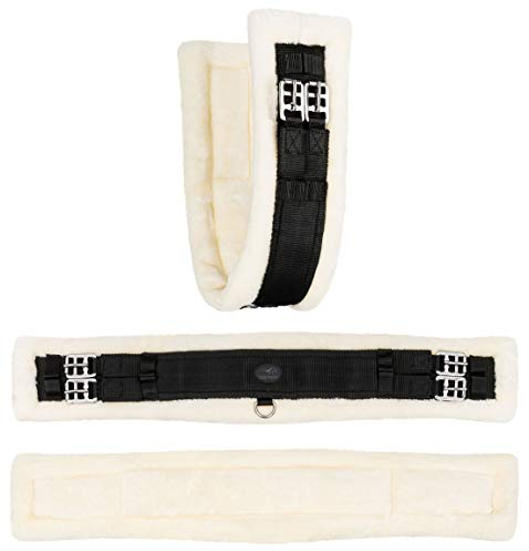 Equinate Sattelgurt Winslow Kurzgurt Bauchgurt mit synthetischem Lammfell 70cm