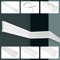 GRAND DECOR Stuckleisten Wand flach, PU Hartschaum & Flexibel - 2m Wandleisten modern glatt Zierprofile Flachleisten Dekorbau (2 Meter CR779 Flexi)